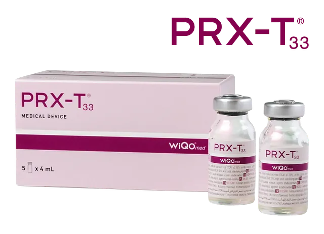 PRX-T33 är en revolutionerande ansiktsbehandling som effektivt bromsar hudens åldrande, stimulerar kollagenproduktionen och förbättrar hudens struktur och elasticitet – utan smärta, injektioner eller lång återhämtningstid.